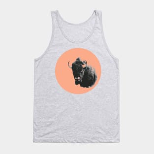 American Bison Spirit Animal Rose Gold Tank Top